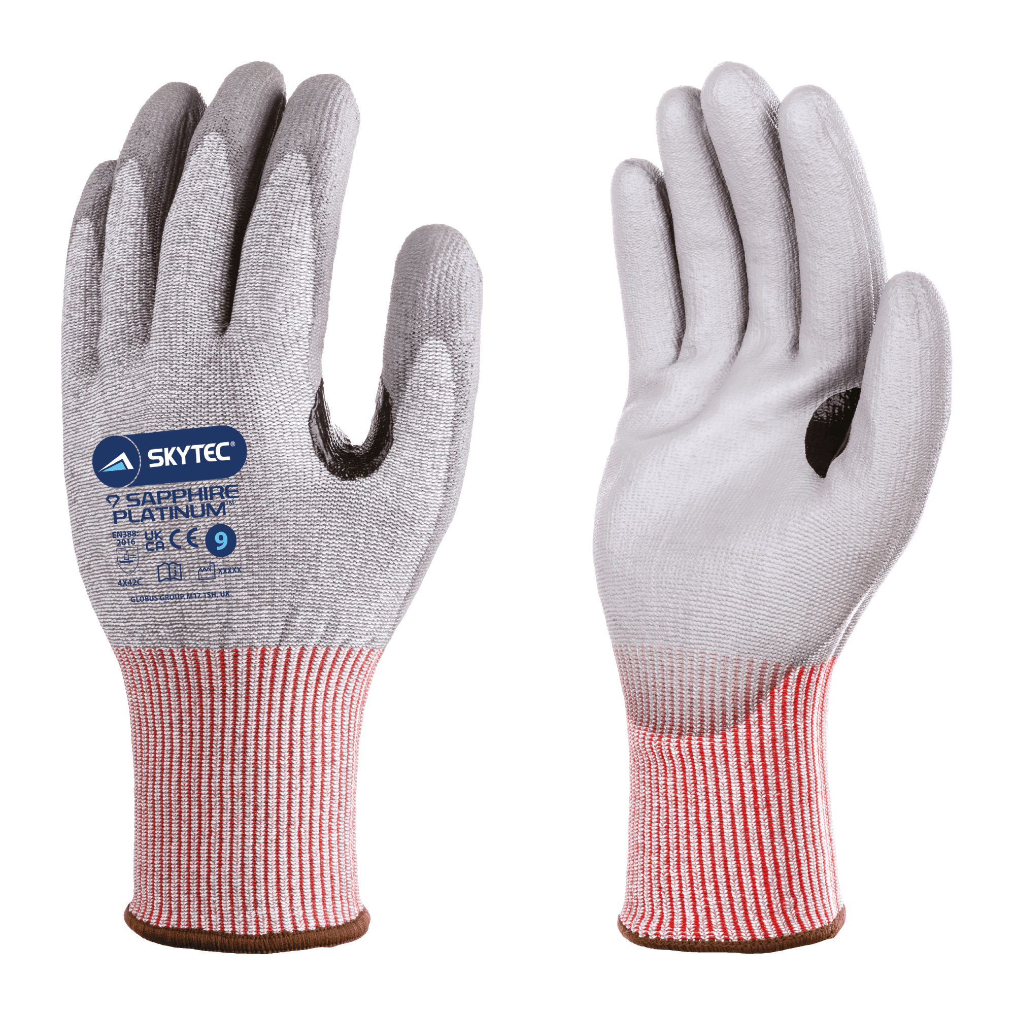 Sapphire PU Coated Cut Resistant Work Gloves