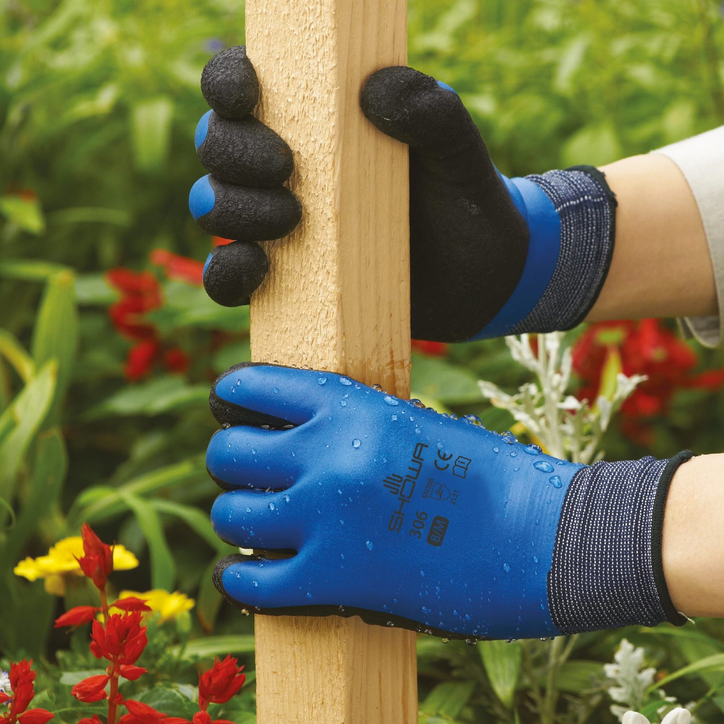 SHOWA 306 Water Repellant Latex Coated Multi Purpose Grip Safety Gloves - Mstore