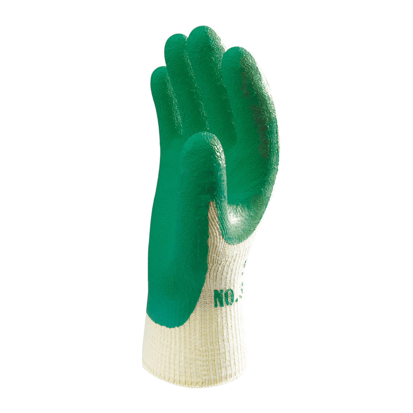 SHOWA 310 Builders Safety Work Gloves with Textured Grip in Green - Mstore
