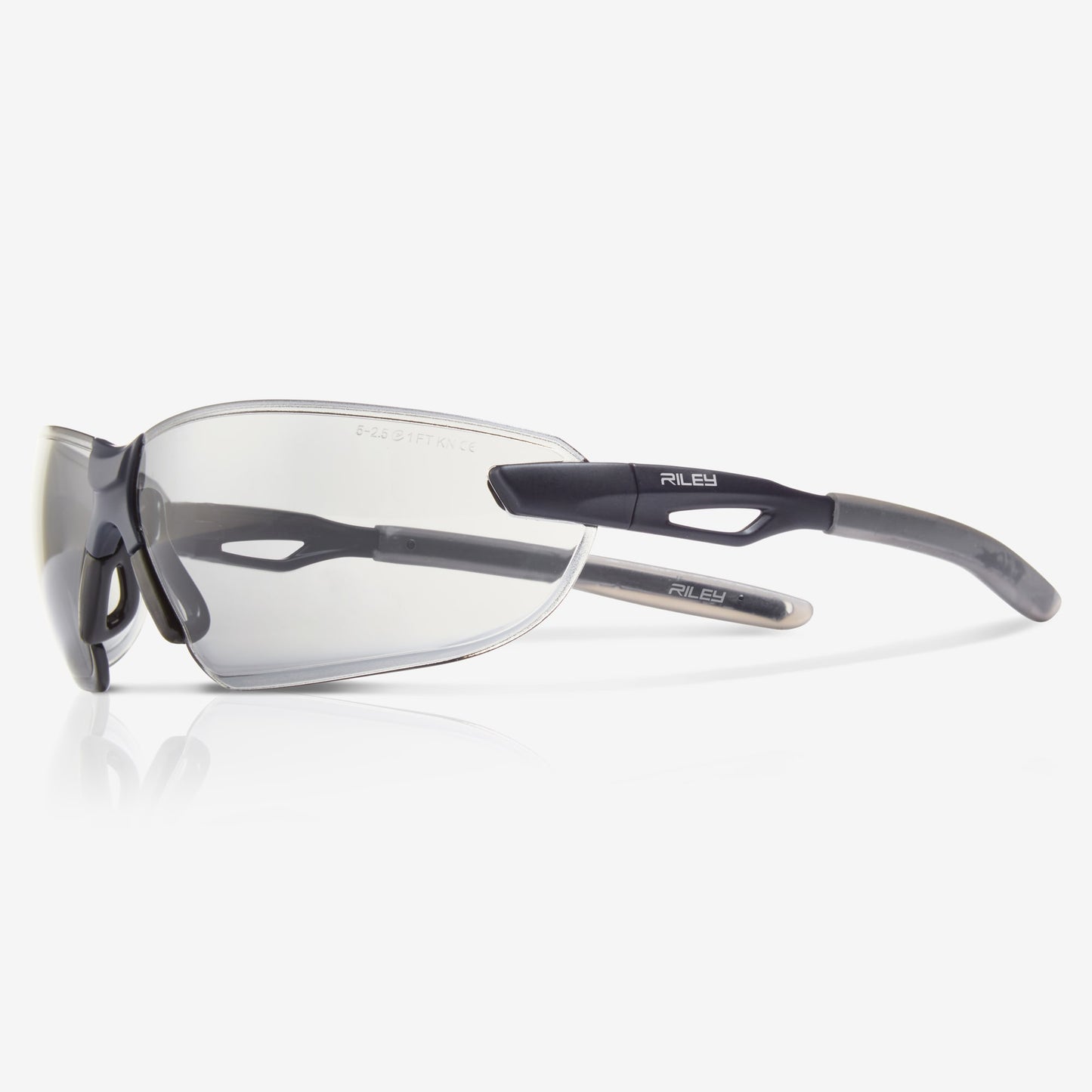 RILEY Crysta Super Lightweight Wrap Around Safety Glasses with Grey Lens - Mstore