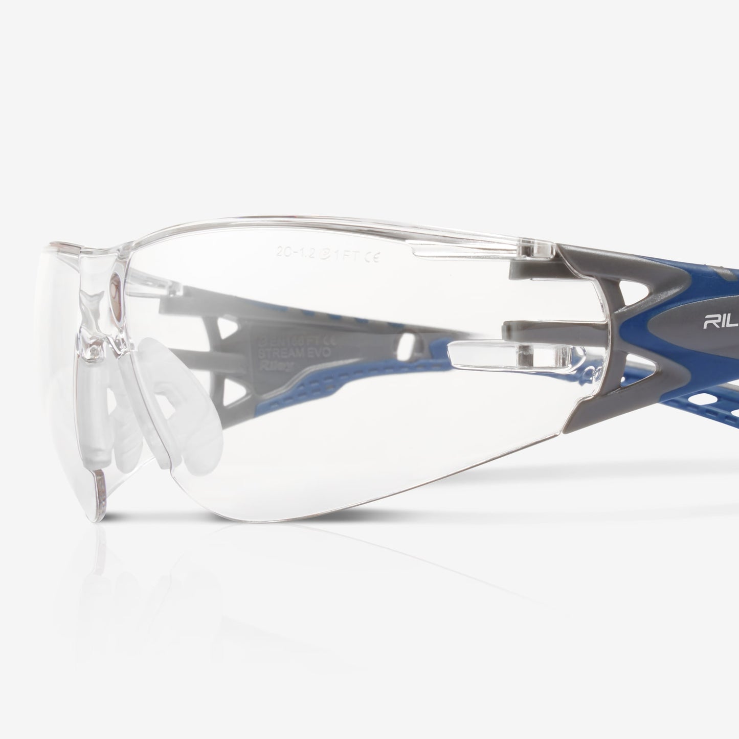 RILEY Stream Evo Eco Anti Fog  Wrap Around Safety Glasses with Clear Lens - Mstore