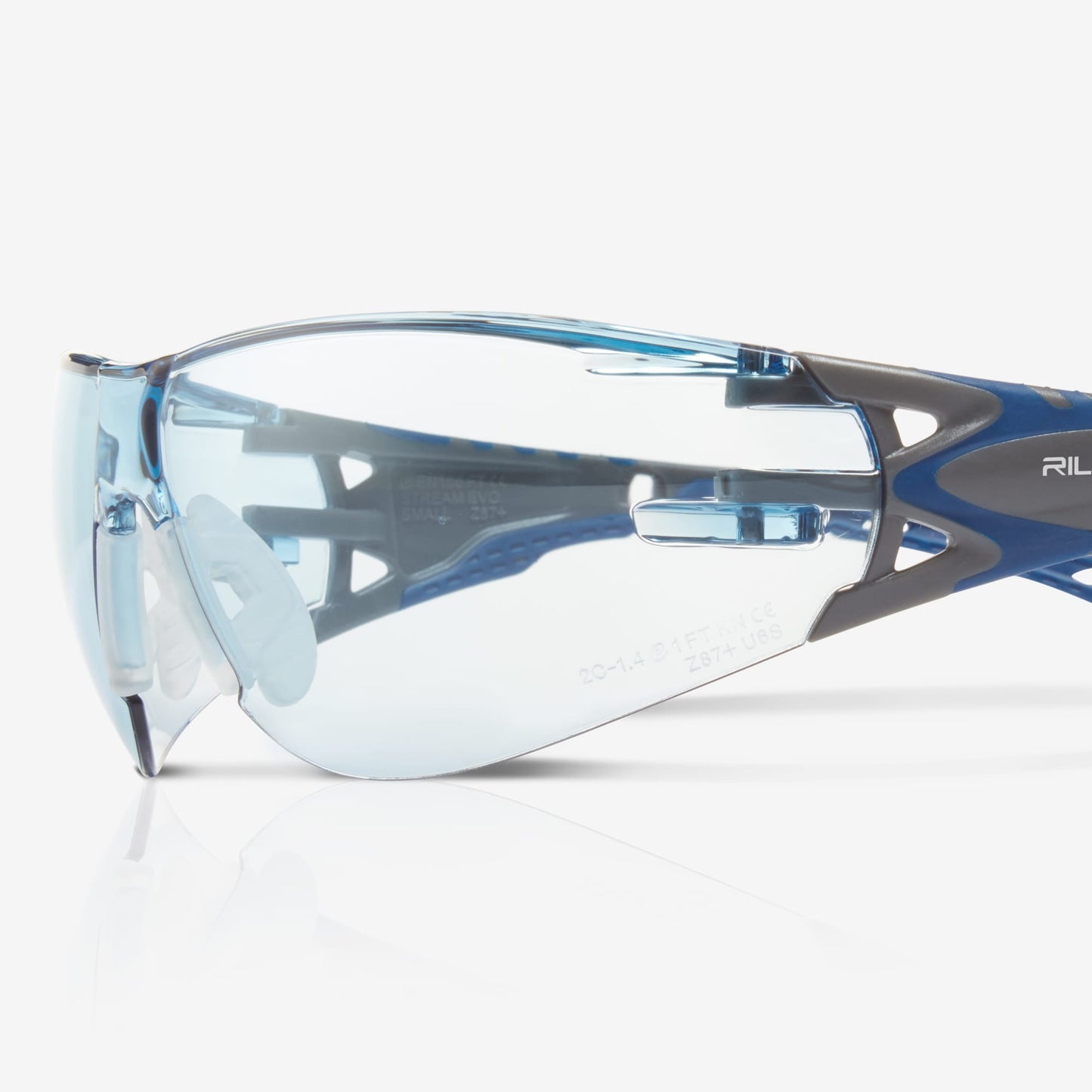 RILEY Stream Evo Small  Anti Fog  Safety Glasses with Blue Tint Lens - Mstore
