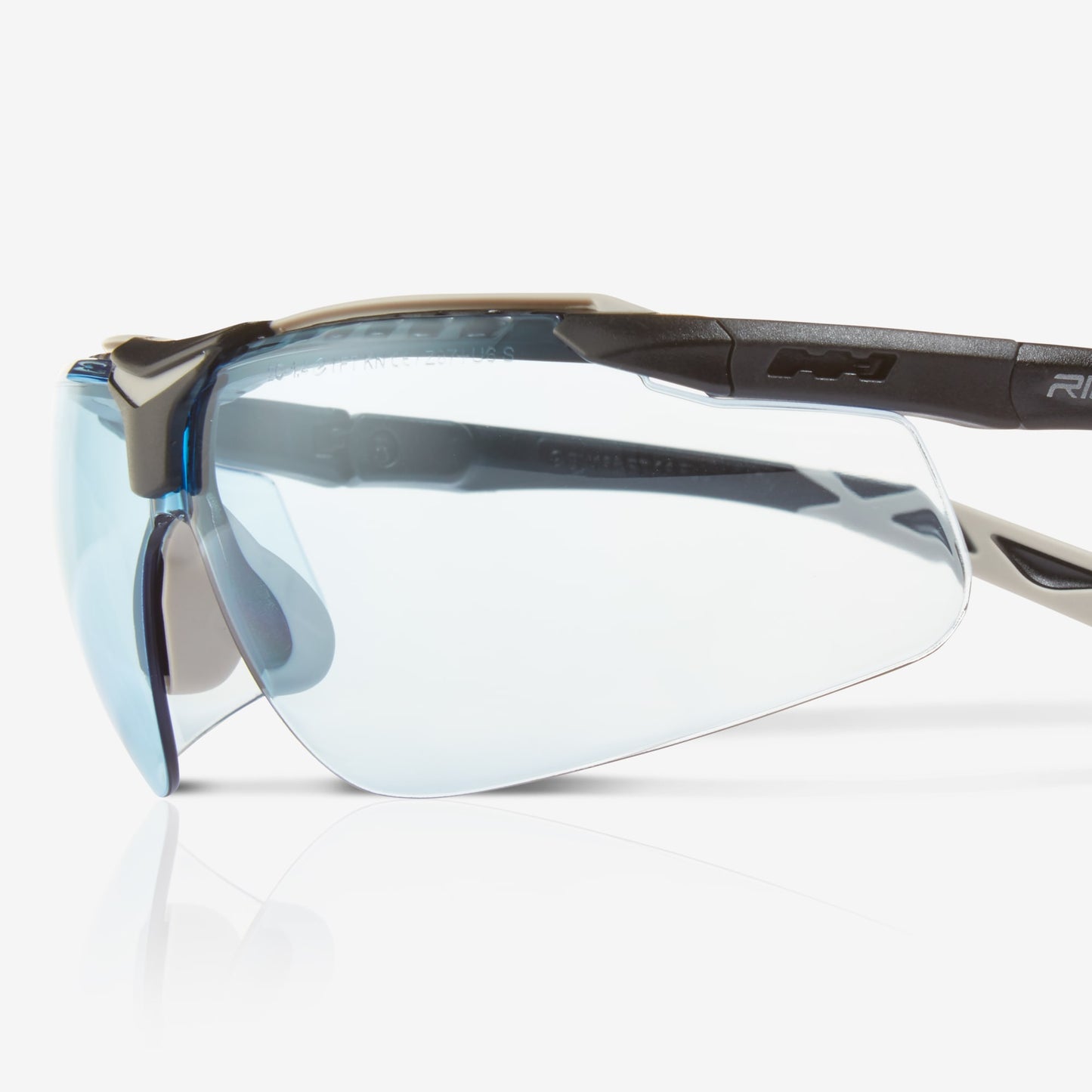 RILEY Flux Sleek Sporty Wrap Around Safety Glasses with Blue Tint Lens - Mstore