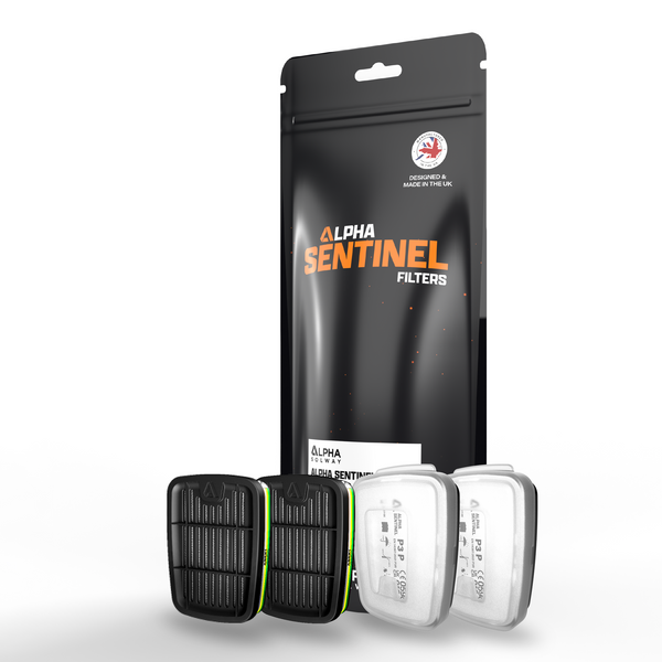 SKYTEC Alpha Sentinel Premium ABEK1 Multi-Gas Filters (1 PAIR) & P3P Particulate Filters (1 PAIR) - Mstore