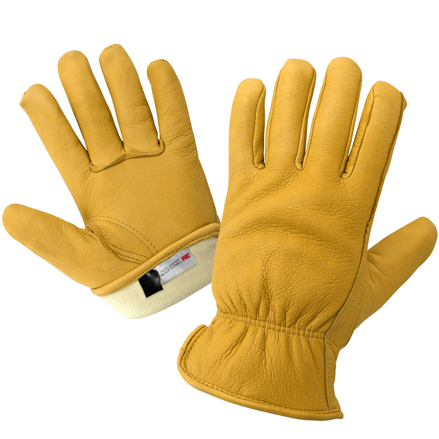 GGS Premium Deerskin Leather 3M Thinsulate Insulated Cold Weather Winter Work Gloves - Mstore