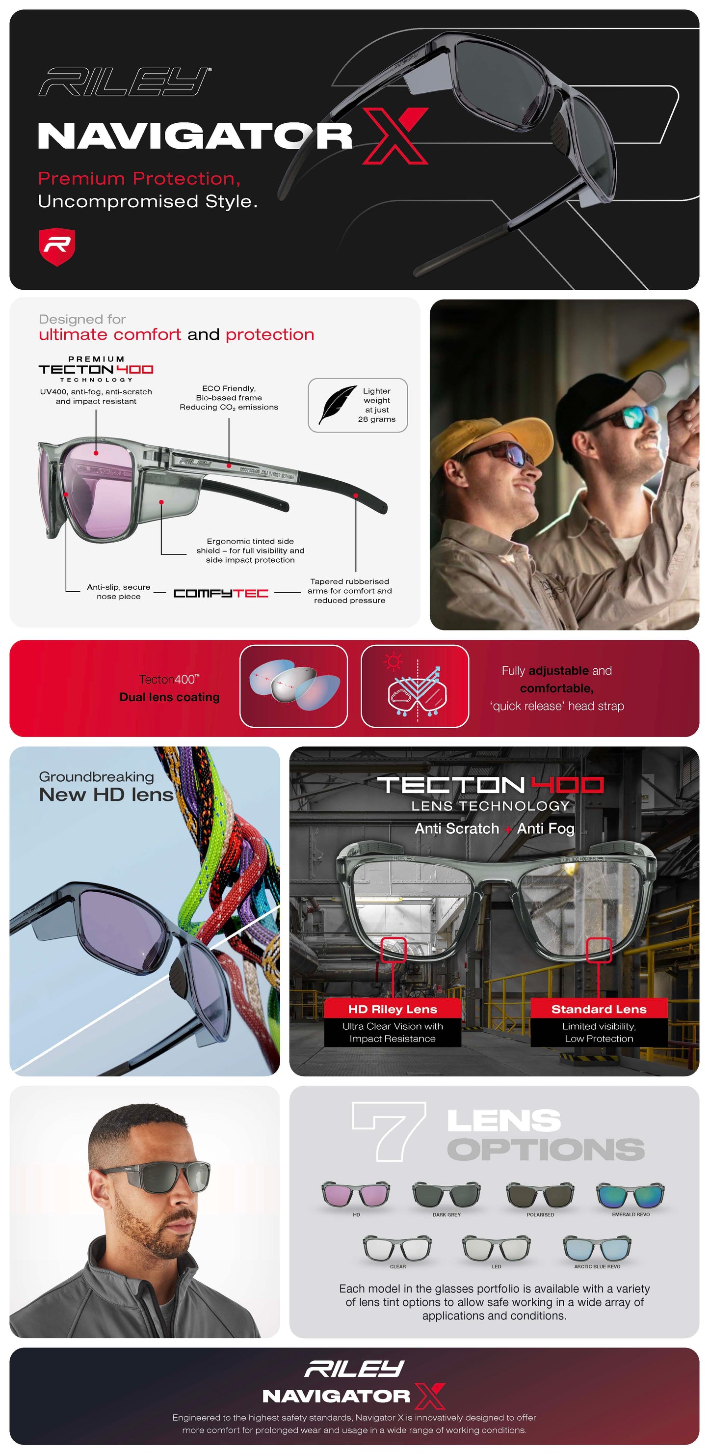 RIley Navigator X Safety Glasses
