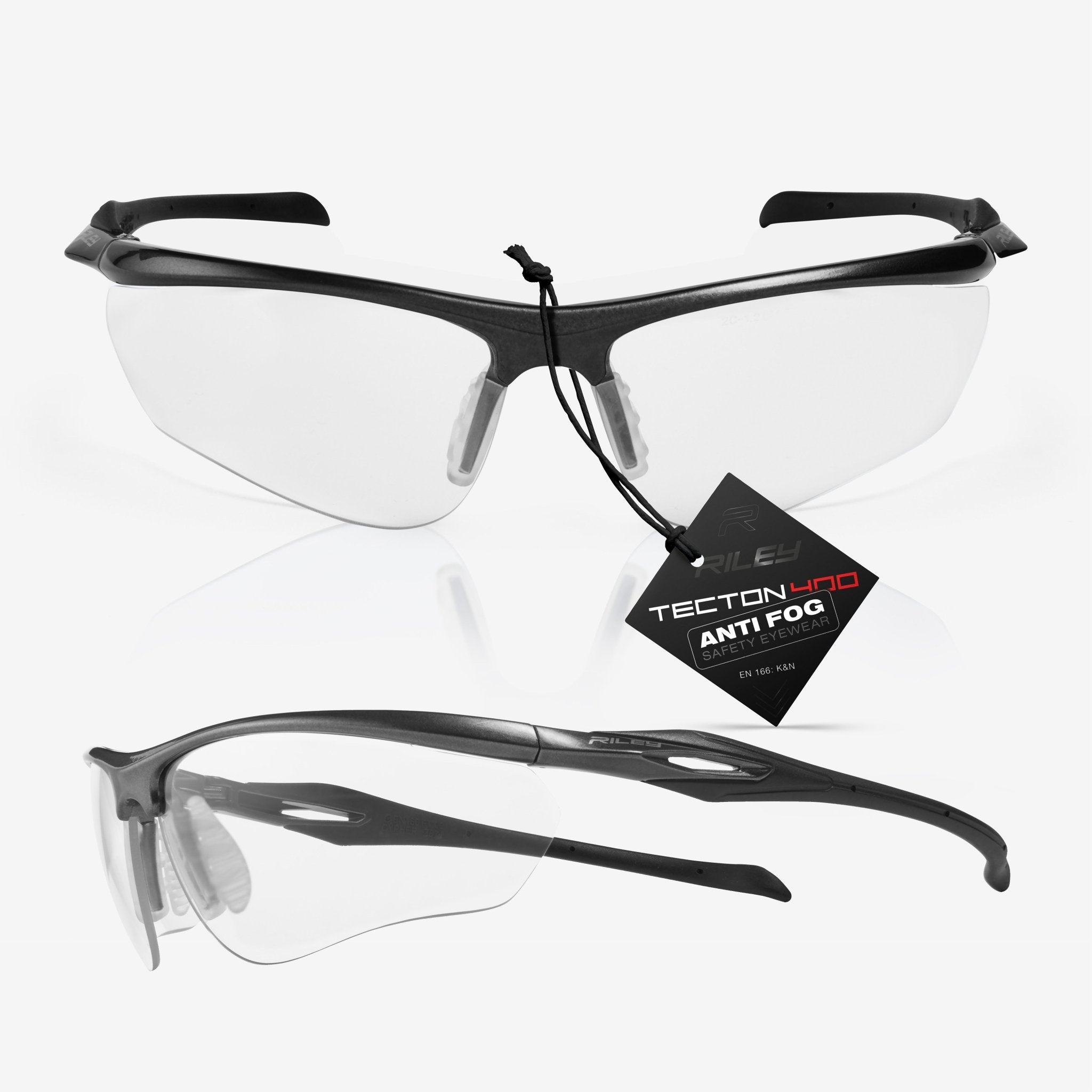 Cypher Sleek Wrap Around Safety Glasses Clear Lens
