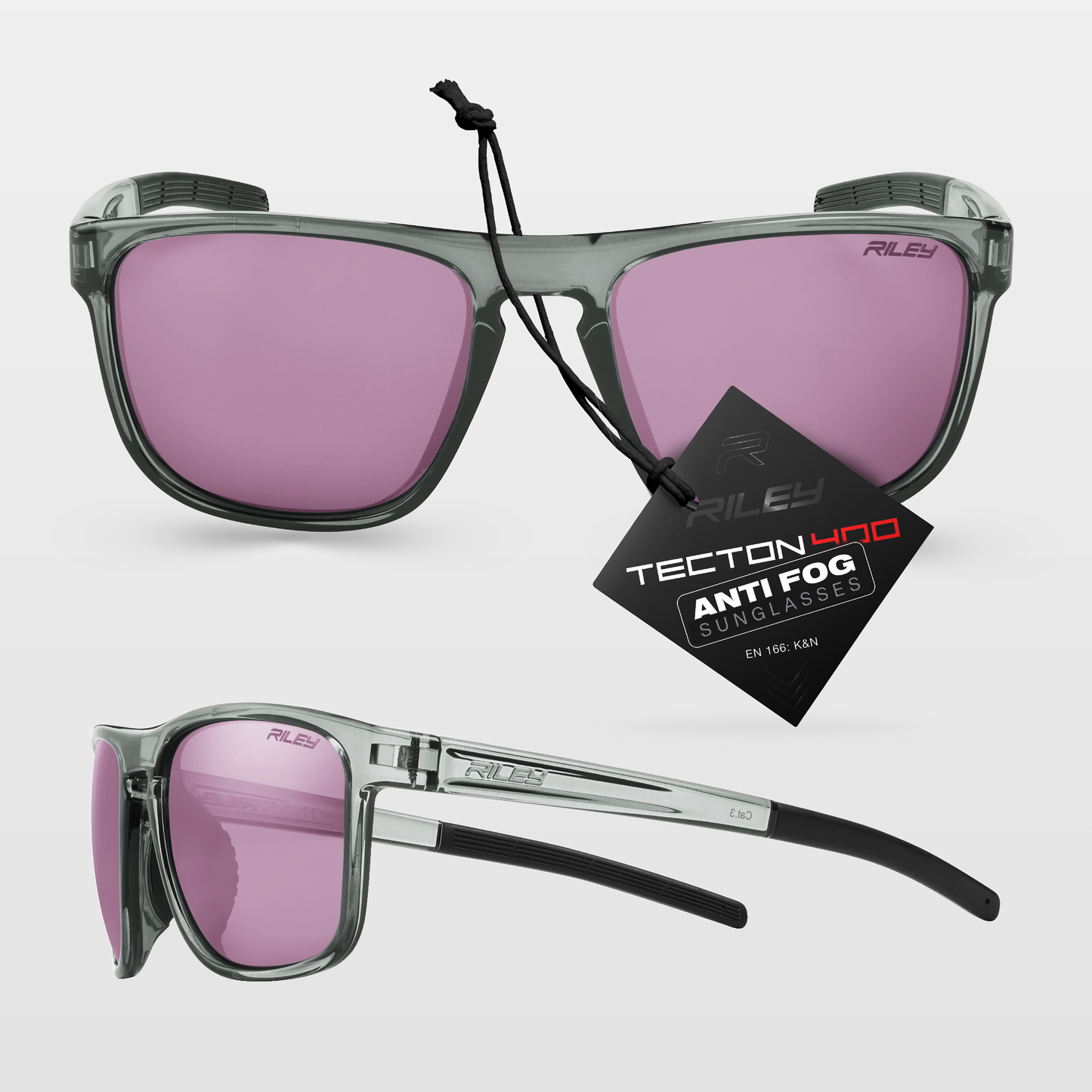 RILEY Navigator X Smoked Frame Wayfarer Style Sunglasses with HD Lens for Leisure & Golf - Mstore