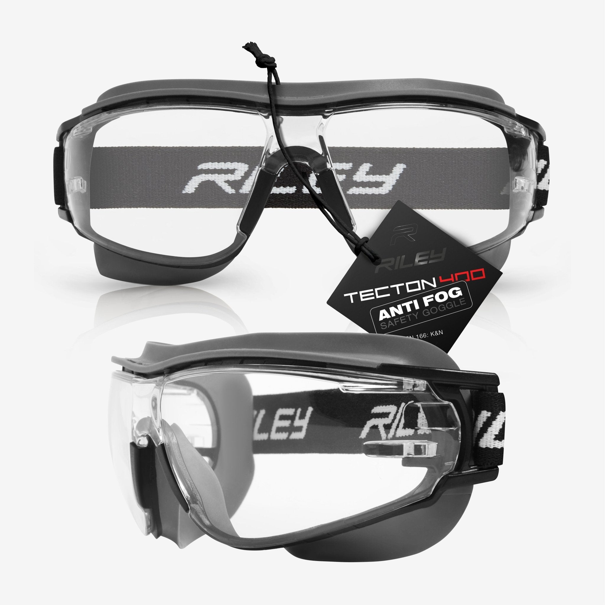 RILEY Sparta Compact Safety Goggles with Detachable Band with Clear Le