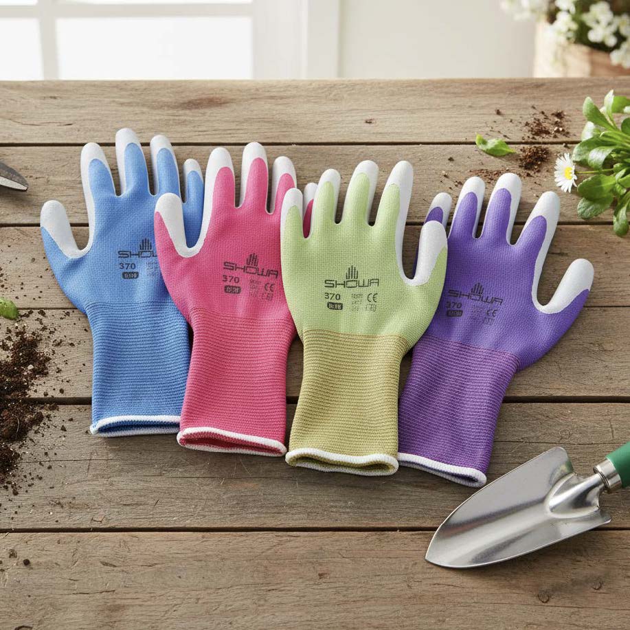 showa 370 gardening gloves SHOWA 370 Lightweight Gardening Multi Purpose Grip Safety Gloves (PACK