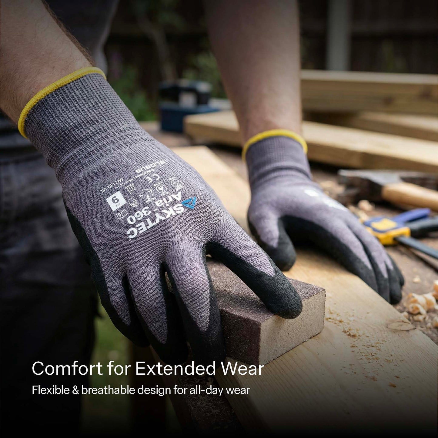 SKYTEC Aria 360 Touchscreen Nitrile Coated Safety Work Gloves - Mstore