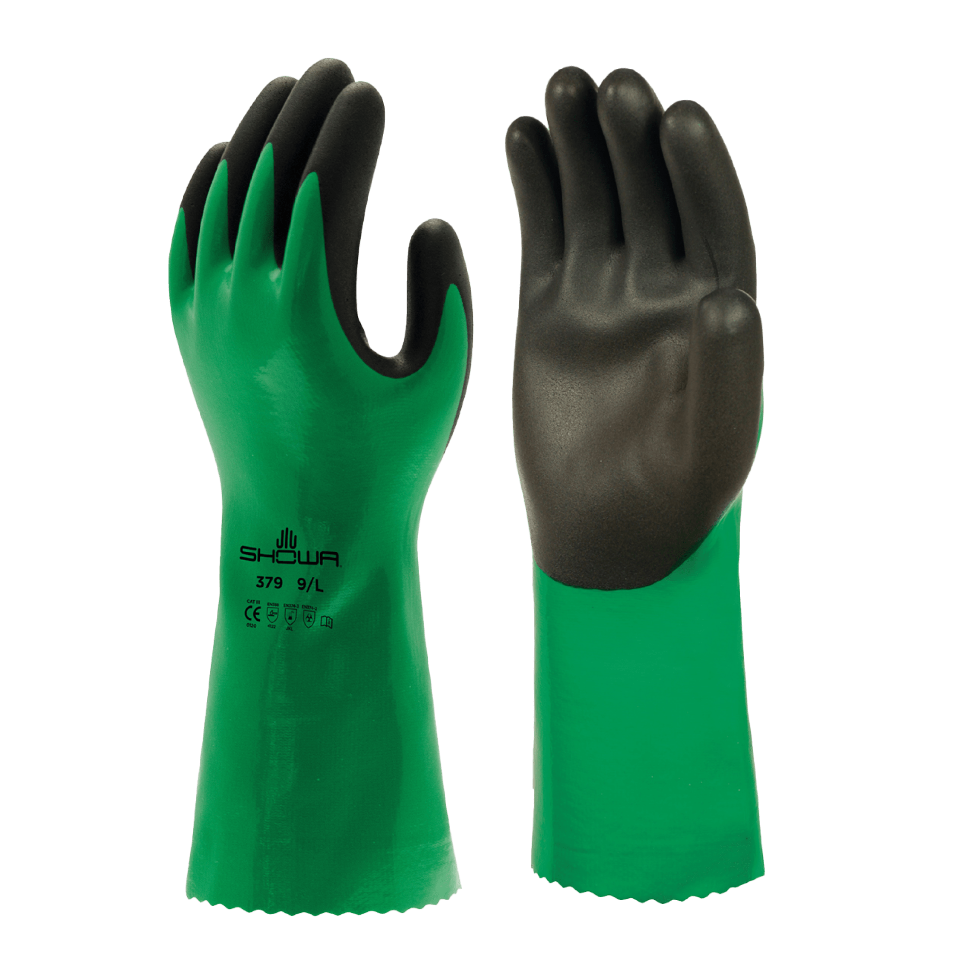 379 Nitrile Chemical Resistant Gauntlet Safety Gloves