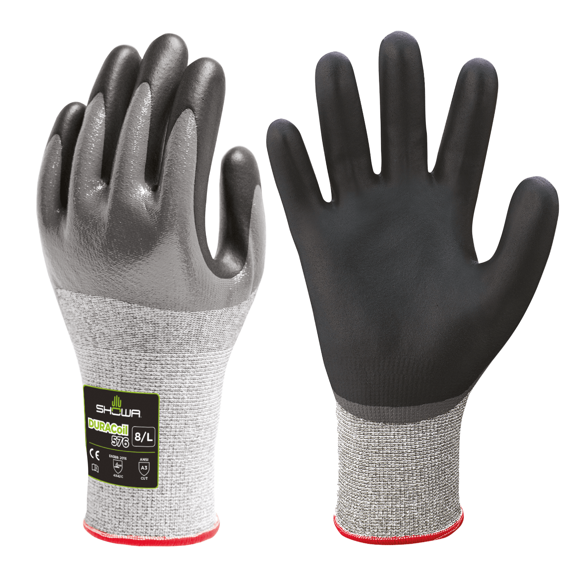 577 3 4 Coated Oil Water & Cut Resistant Grip Safety Work Gloves