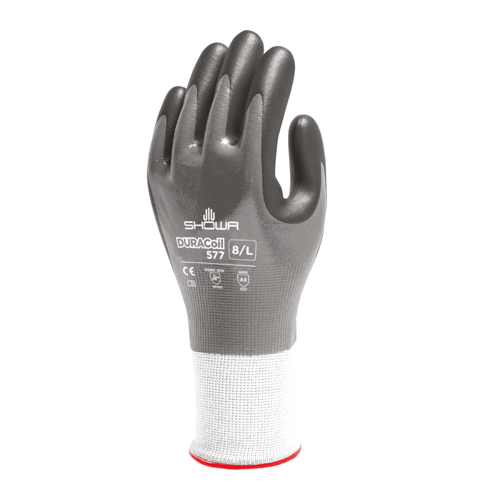 SHOWA 577 Fully Coated Oil, Water & Cut Resistant Grip Safety Work Gloves - Mstore