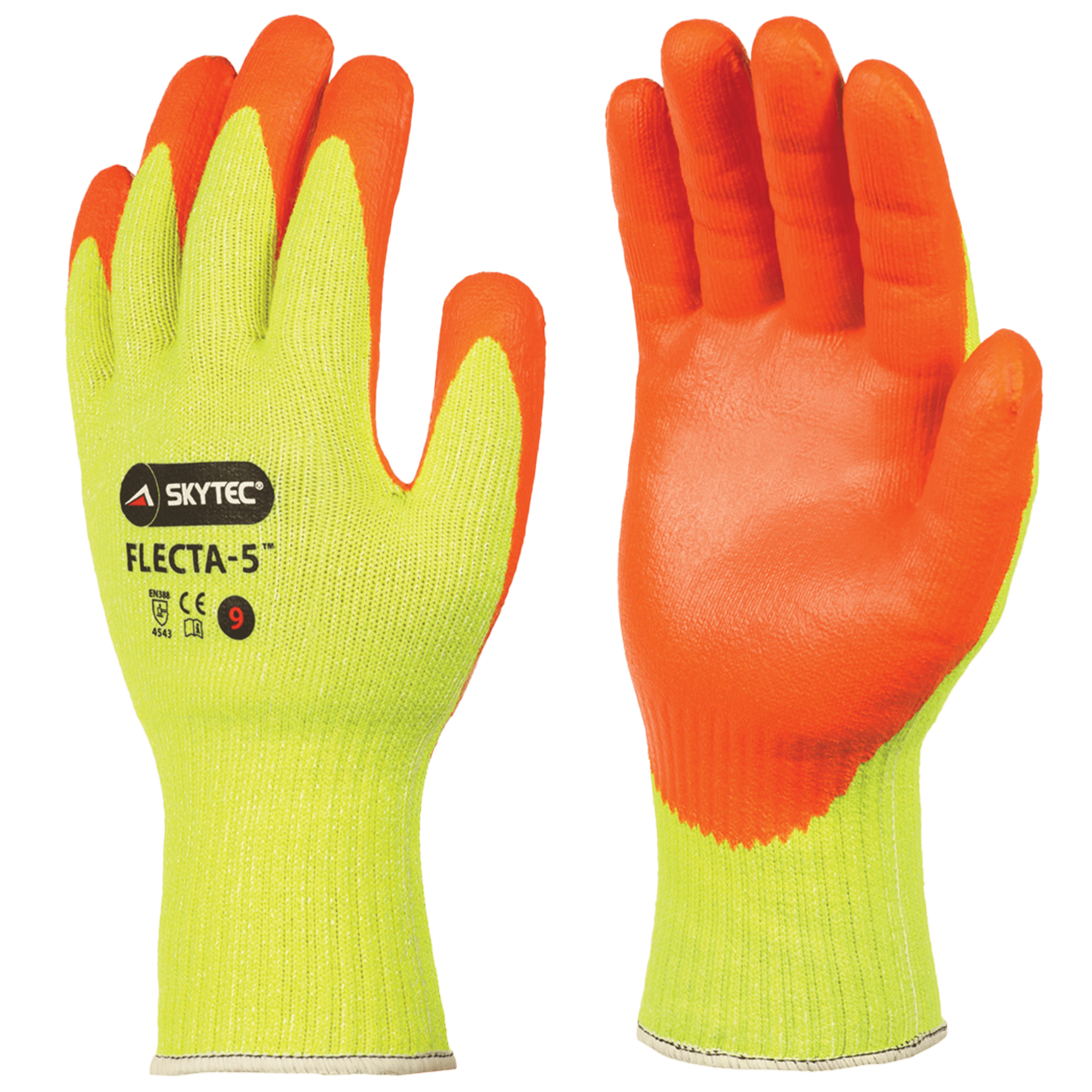 Flecta 5 Cut Resistant Hi Vis Safety Work Gloves