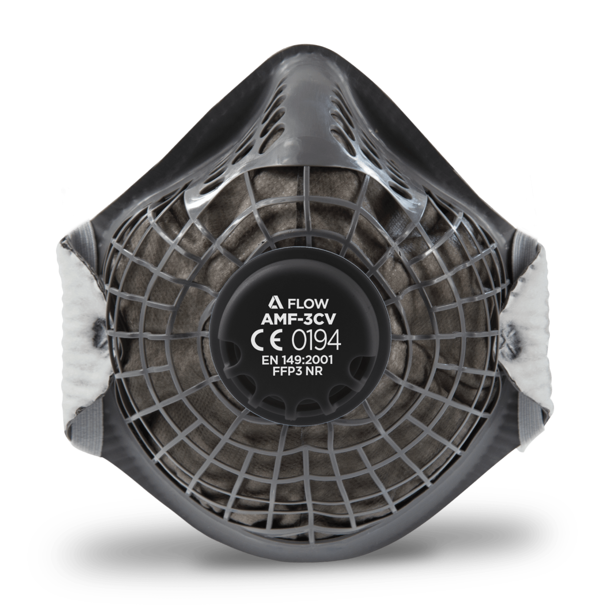 Flow AMF 3CV FFP3 Premium Moulded Valved Disposable Cup Shape Respirator Face Dust Mask