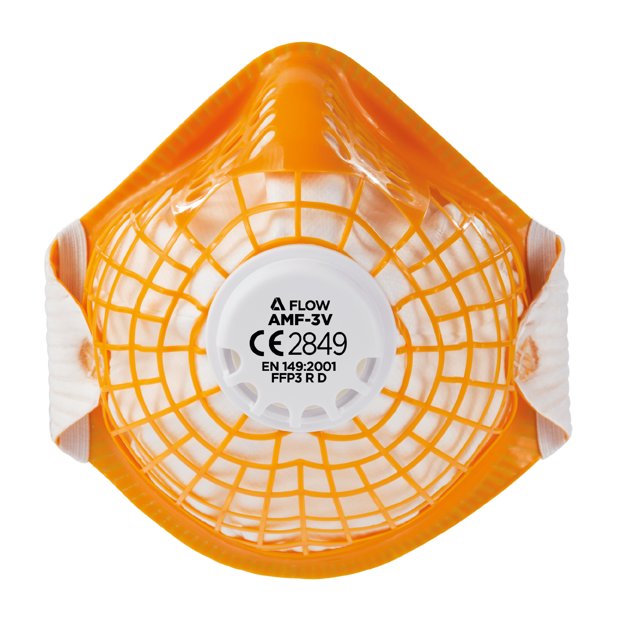 Flow AMF 3V Premium Moulded Valved Disposable Cup Shape Respirator Face Dust Mask