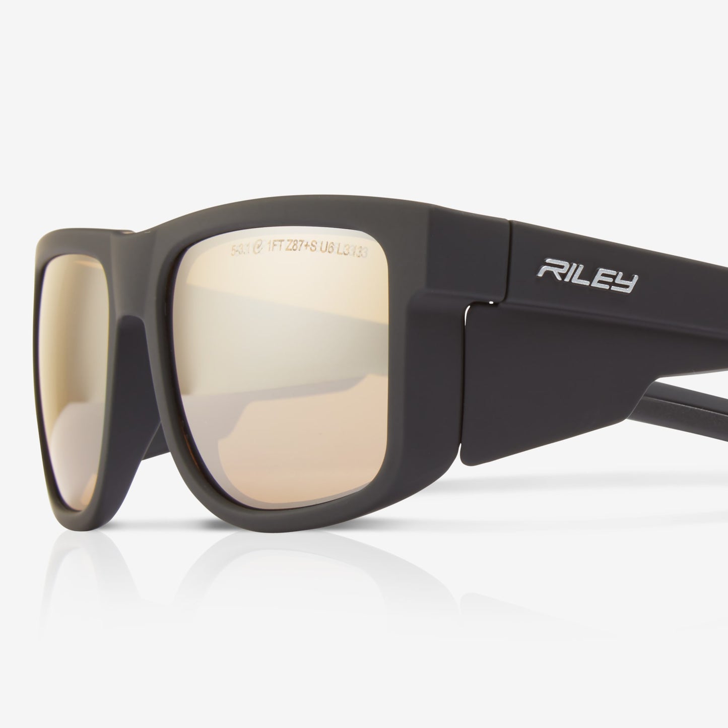 RILEY Navigator Anti-Scratch Safety Sunglasses with Antique Mirror Revo Lens - Mstore