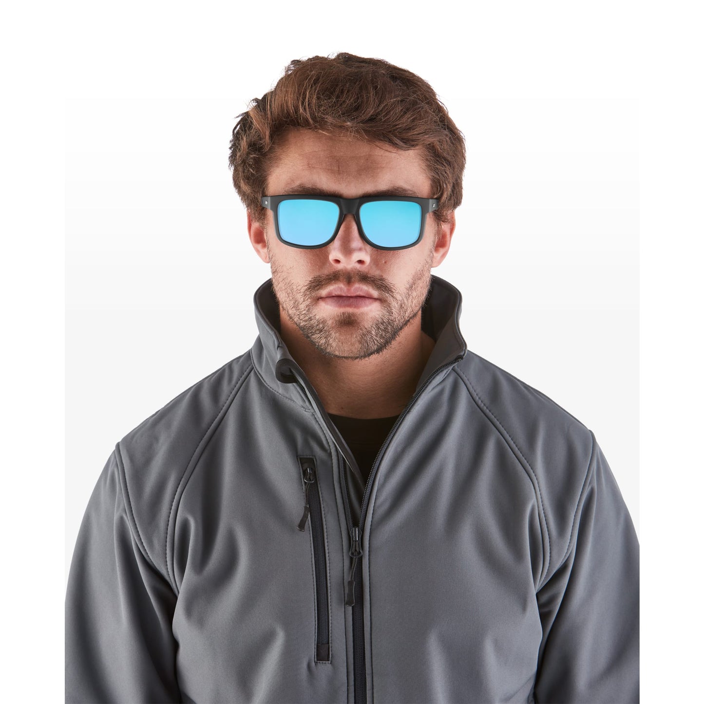 RILEY Navigator Anti-Scratch  Sunglasses with Blue Mirror Revo Lens - Mstore