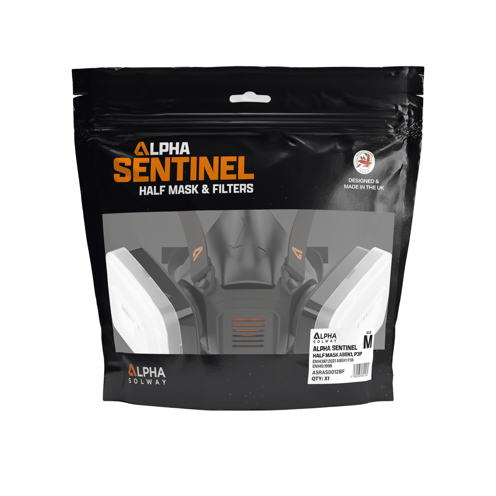Sentinel Mask SKYTEC Alpha Sentinel Premium Half Face Respirator Mask with ABEK1 Mul