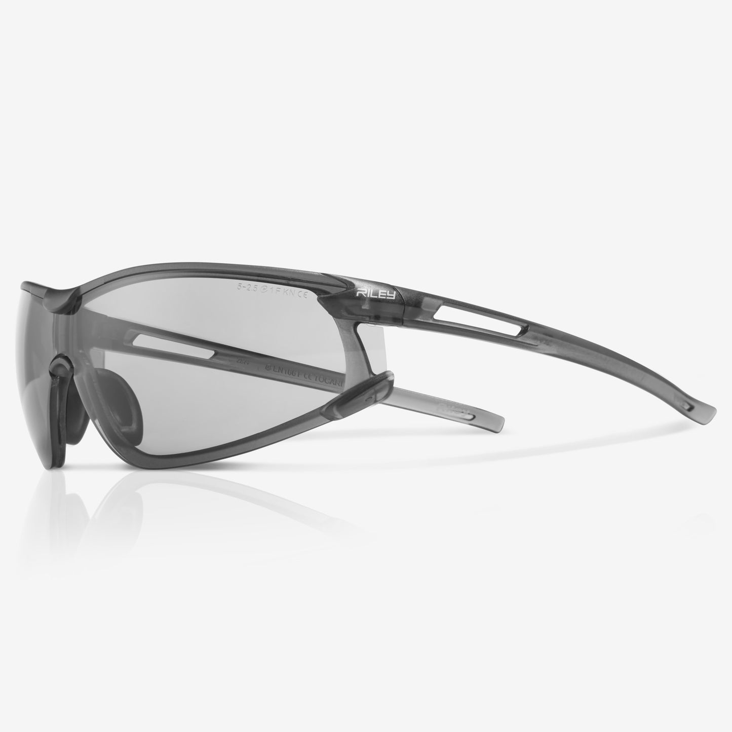 RILEY Tocari Anti Scratch Anti Fog Sports Style Safety Glasses with Grey Tint Lens - Mstore
