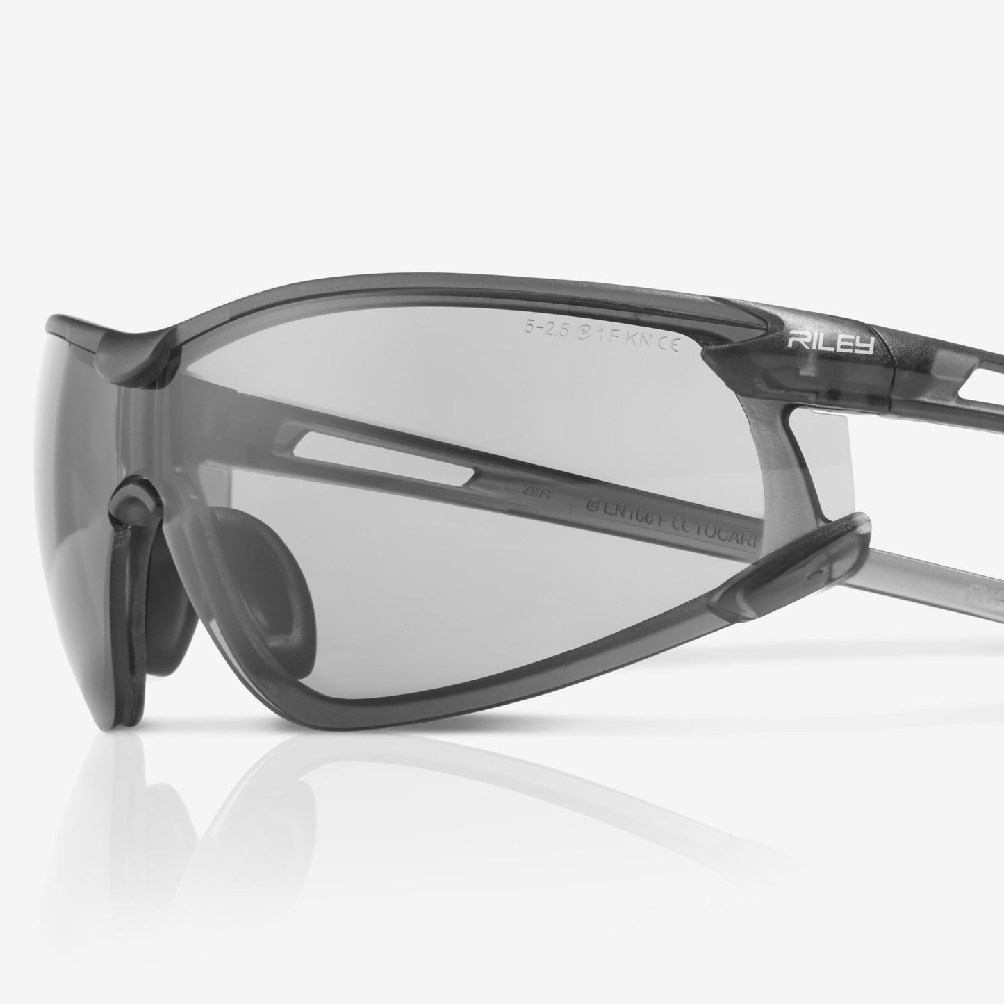 RILEY Tocari Anti Scratch Anti Fog Sports Style Safety Glasses with Grey Tint Lens - Mstore