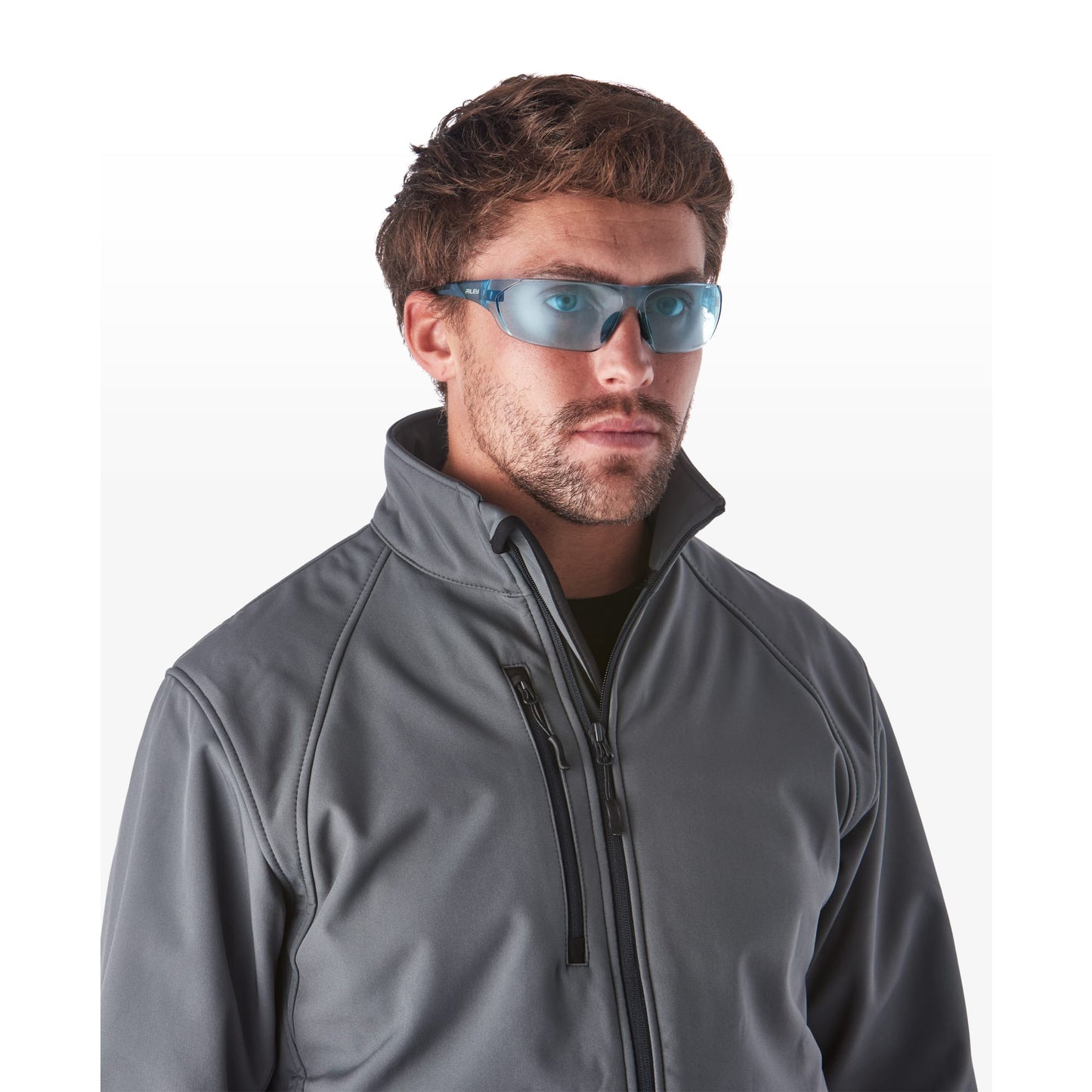 RILEY Sesto Wrap Safety Glasses with Blue Tint - Mstore