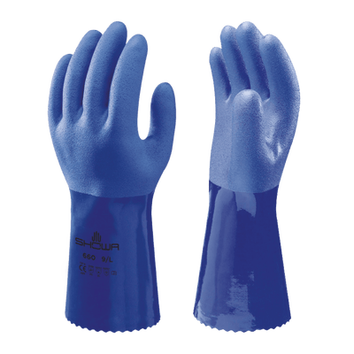 SHOWA 660 PVC Extended Cuff Gauntlet Safety Gloves - Mstore