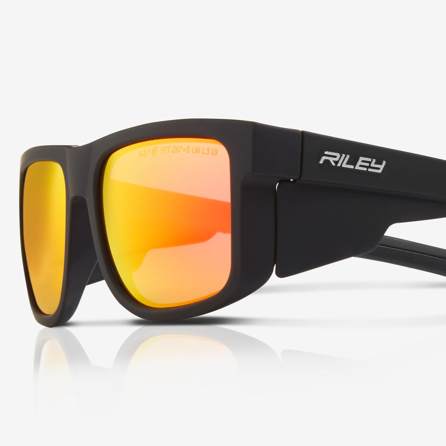 RILEY Navigator Anti-Scratch Safety Sunglasses with Red Mirror Revo Lens - Mstore