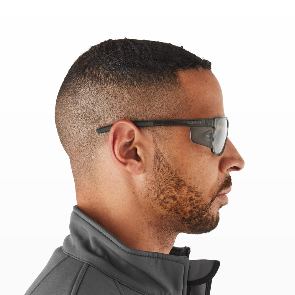 Navigator Frame Riley RILEY Navigator X Smoked Frame Wayfarer Safety Glasses with Clear Lens