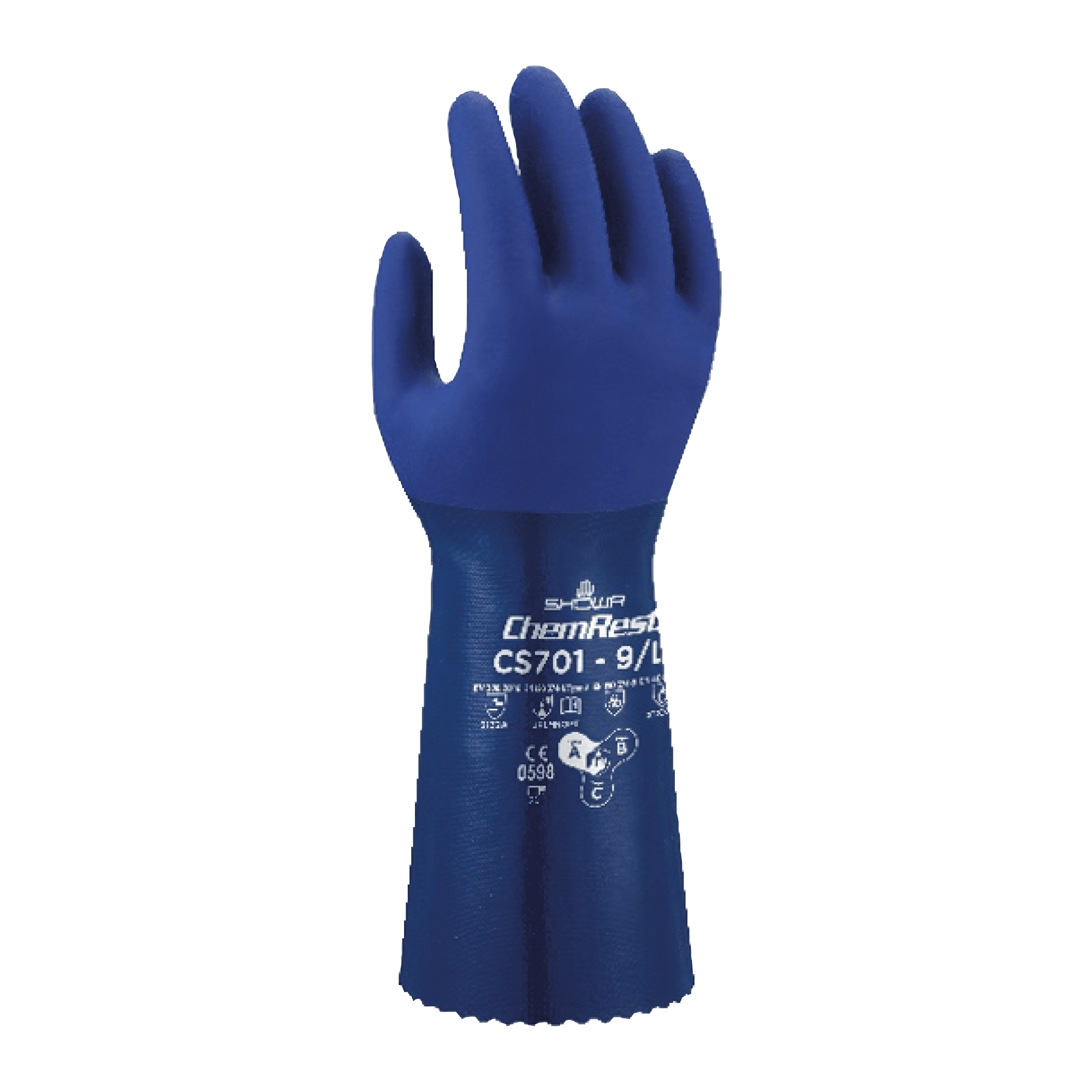 CS701 Chemical Resistant Nitrile Coated Gauntlet Gloves
