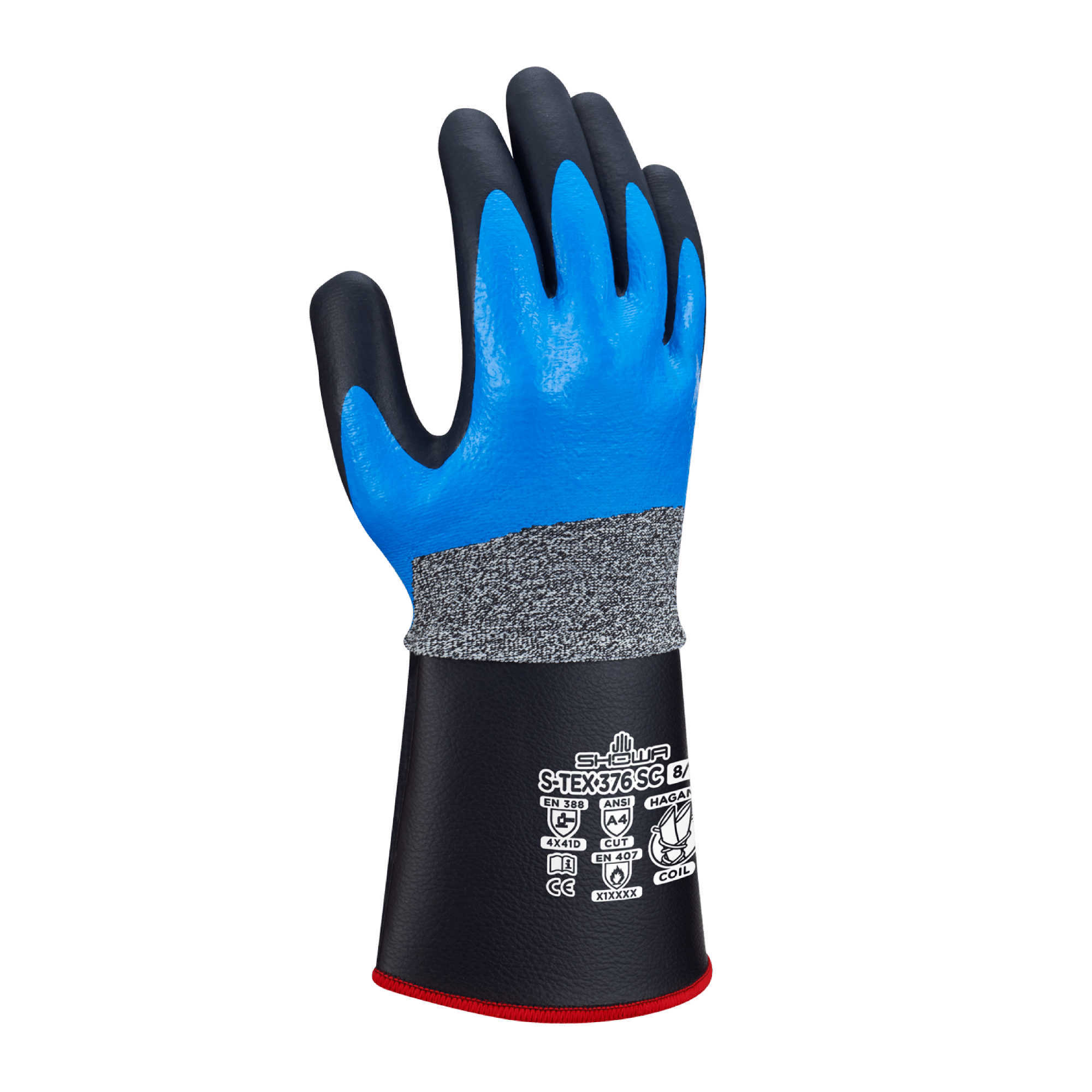 S TEX 376 SC Hybrid Cut Resistant Coated Safety Work Glove Safety Cuff