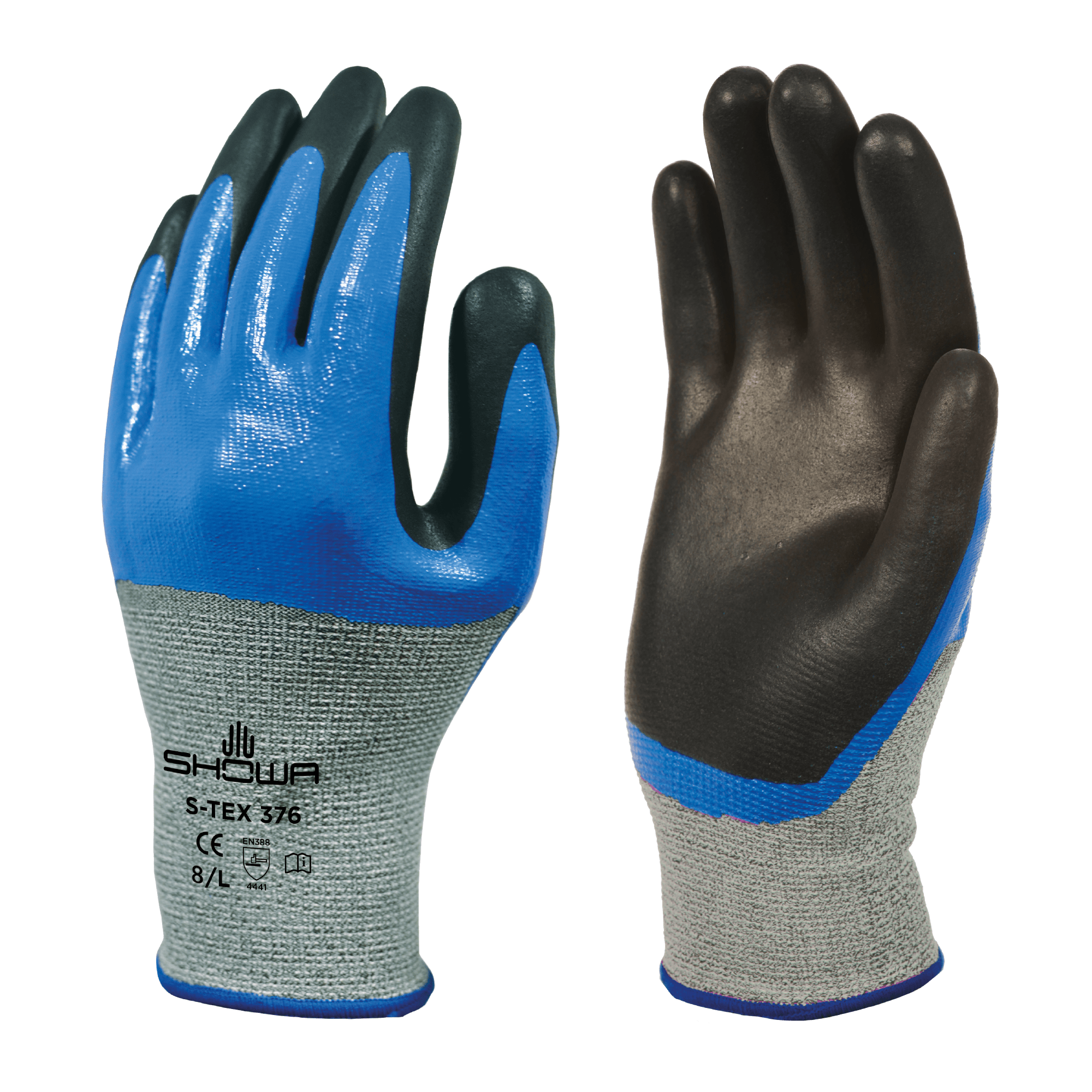 S TEX 376 Oil & Cut Resistant Coated Safety Work Glove Safety Cuff
