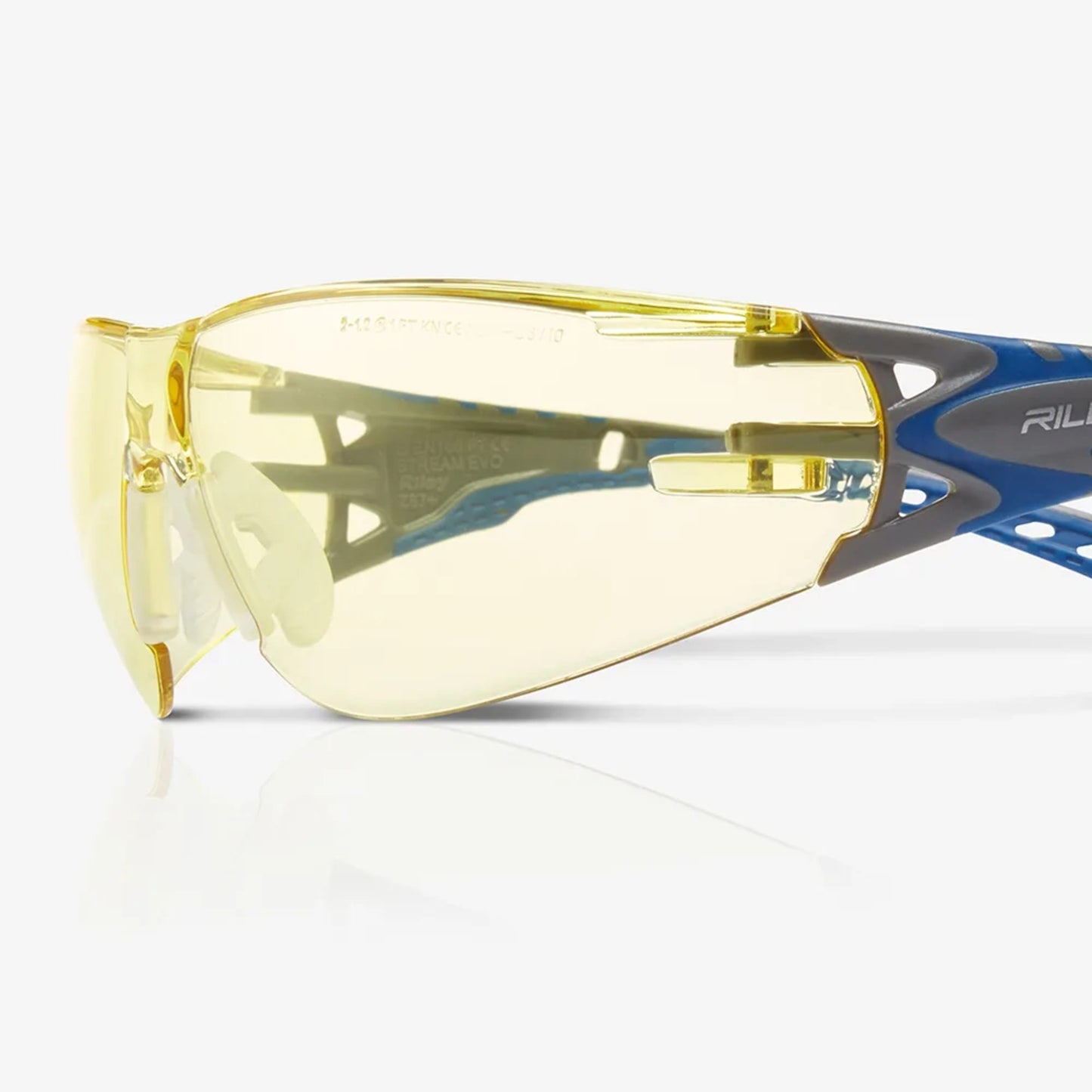 RILEY Stream Evo Eco Anti Fog  Blue Light Blocking  Safety Glasses with Yellow Tint Lens - Mstore