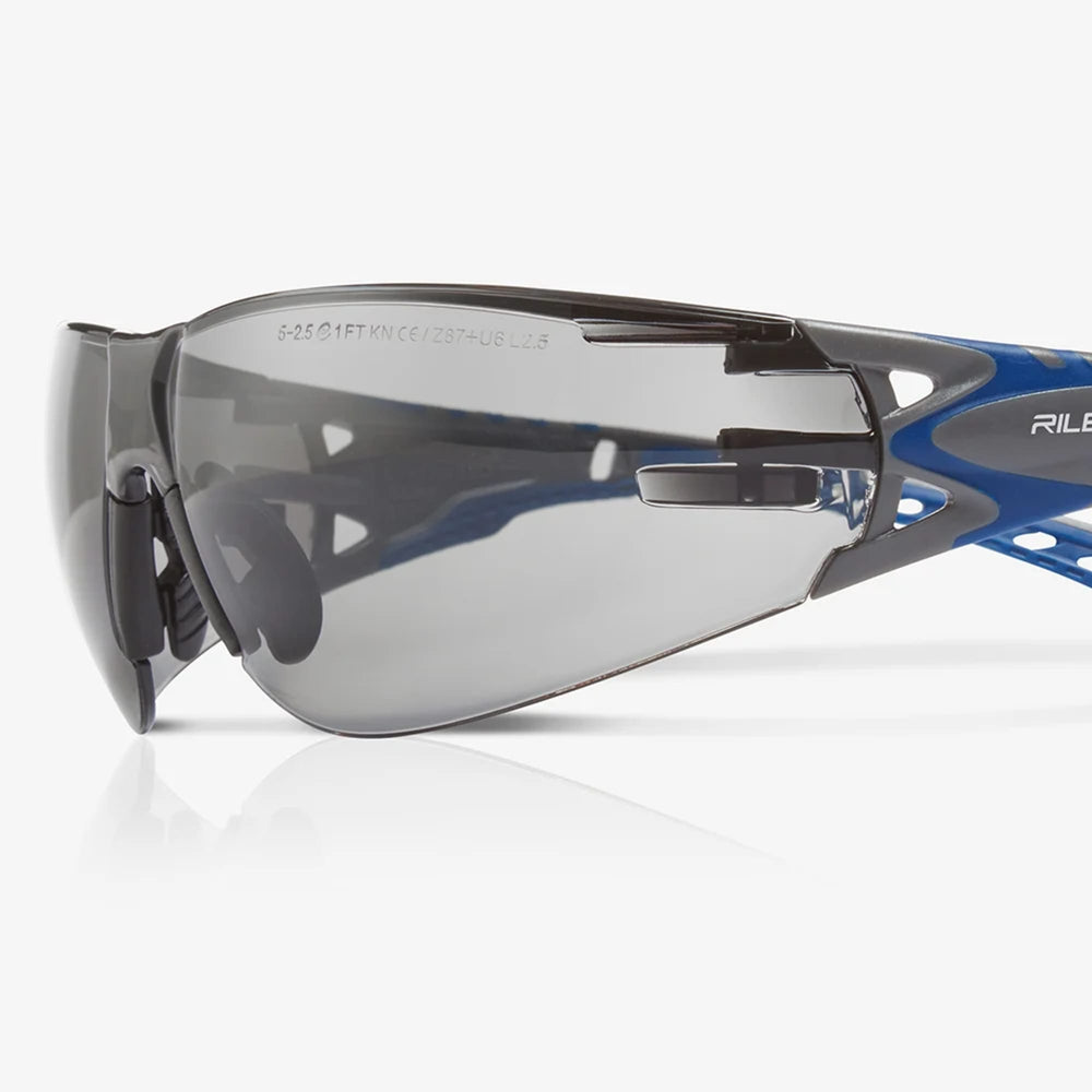 
                  
                    RILEY Stream Evo Eco Anti Fog  Wrap Around Safety Glasses with Grey Tint Lens - Mstore
                  
                