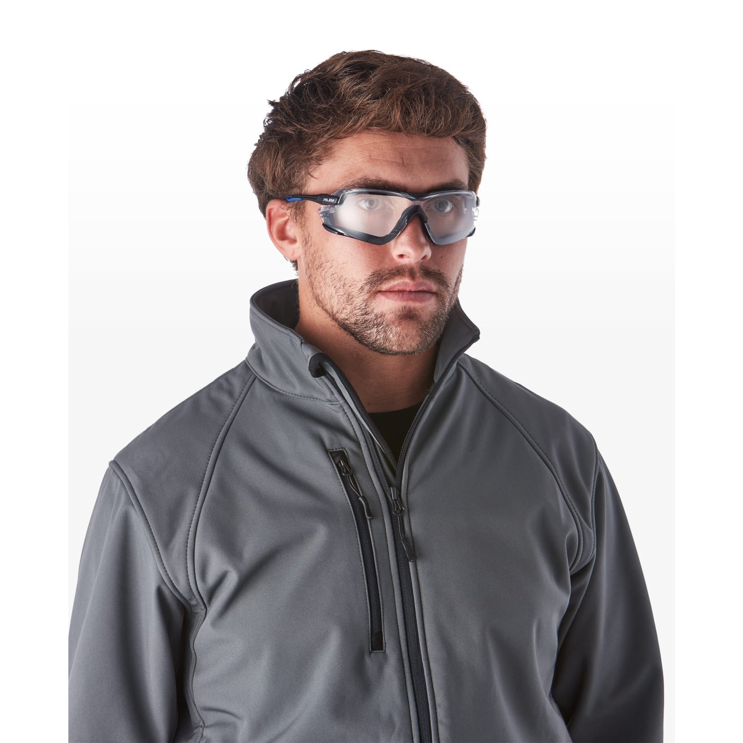 RILEY Quadro Comfort Sports Style Safety Glasses with Grey Lens - Mstore