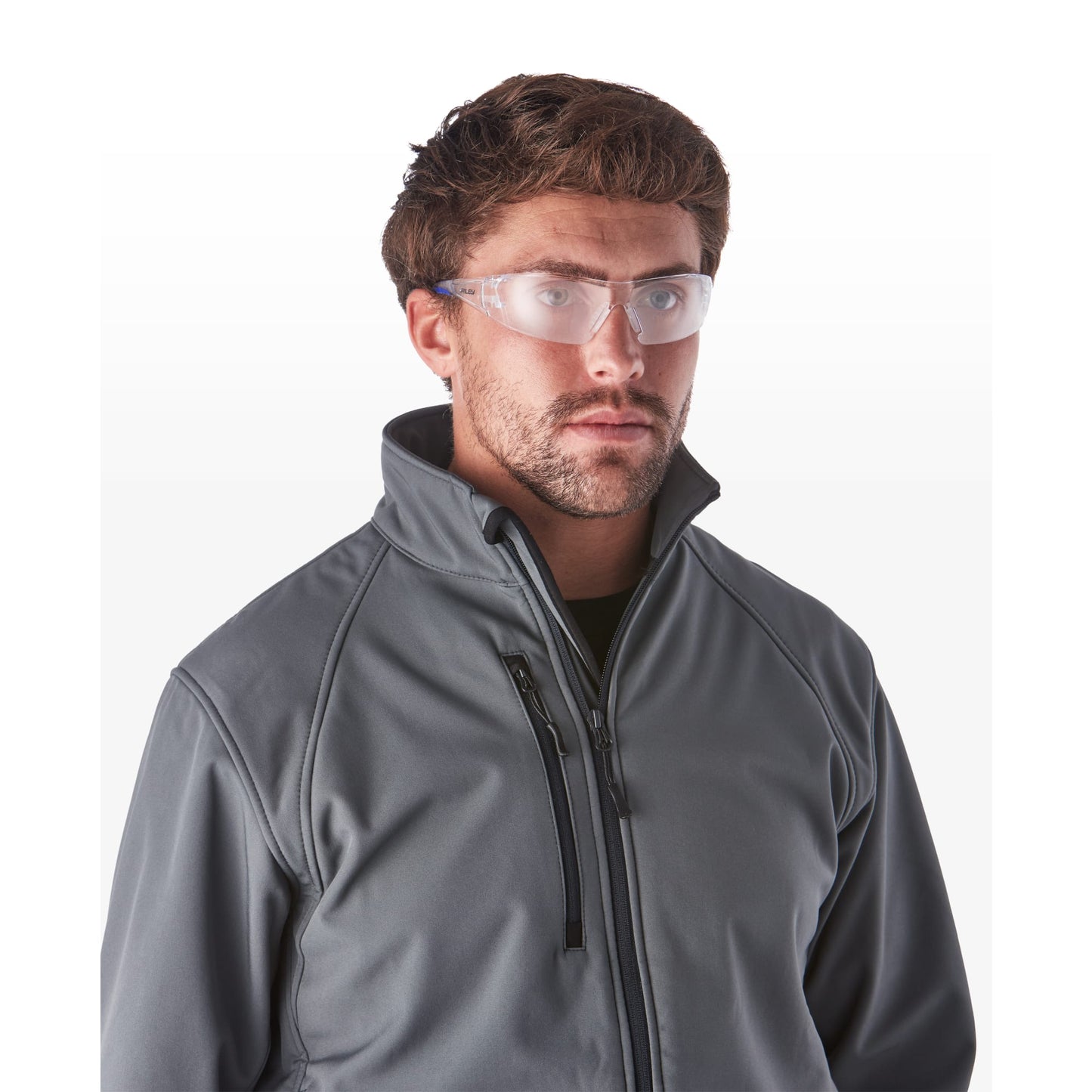 RILEY Kosma Clear Lens Wrap Around Metal Free Safety Glasses with Neck Cord - Mstore