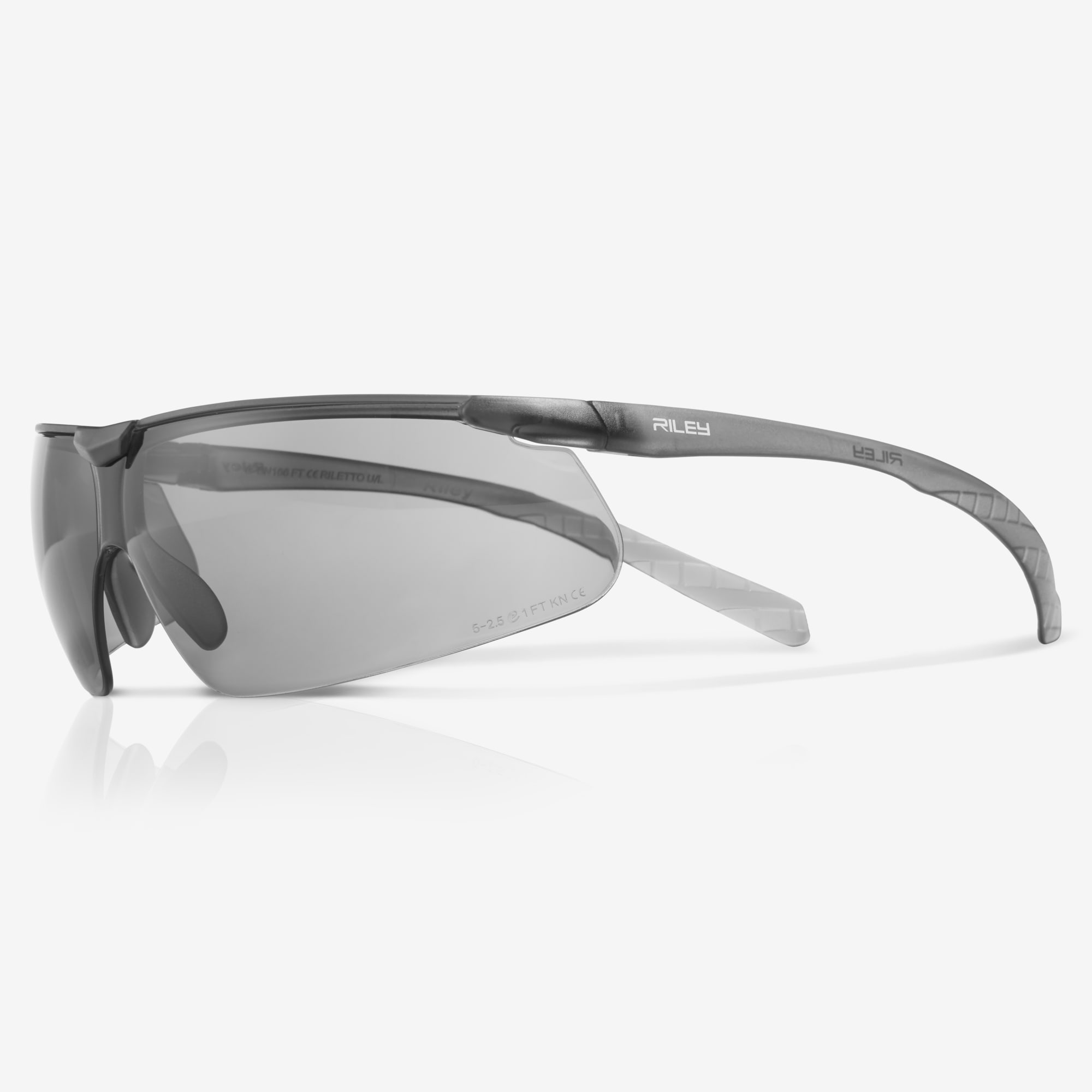 Riletto Frame Lightweight Wrap Safety Glasses Grey Tint Lens
