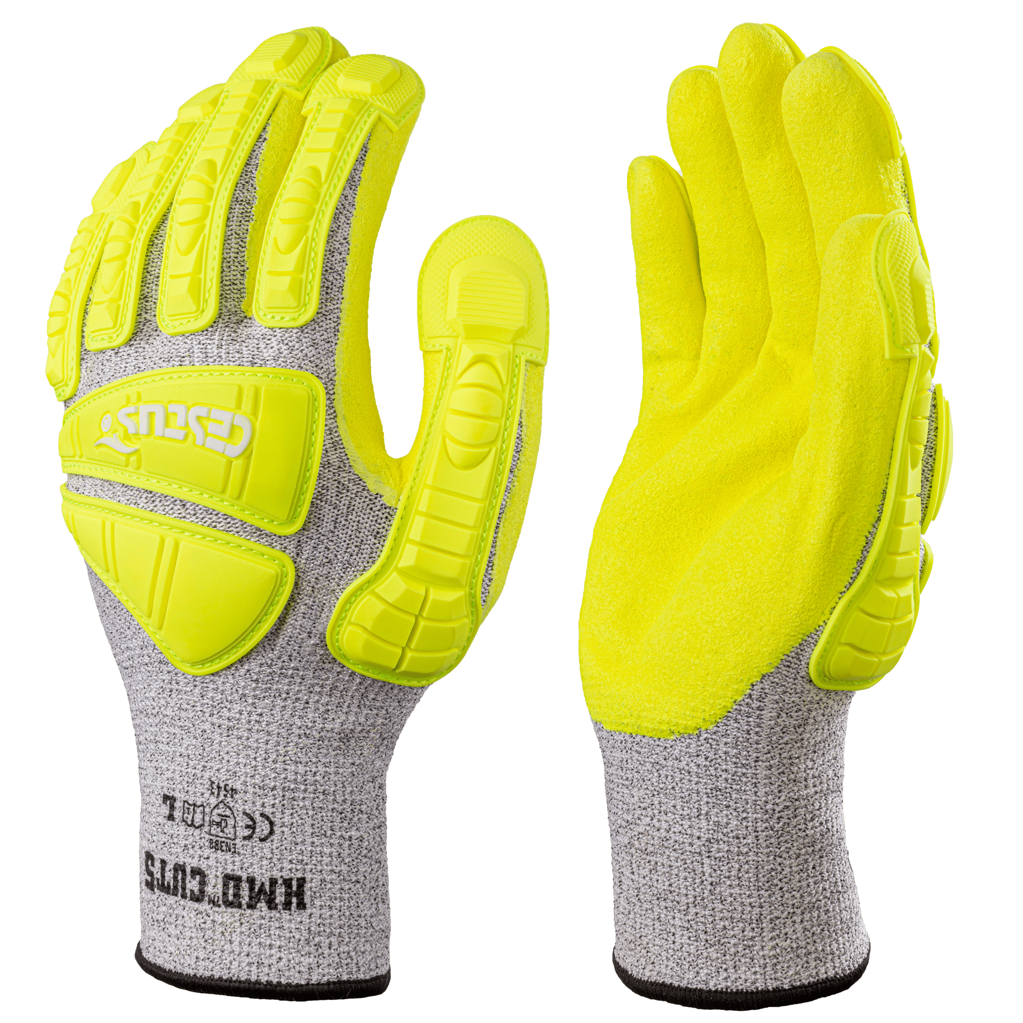 HMD Cut 5 Impact & Cut Resistant Hi Vis Safety Gloves