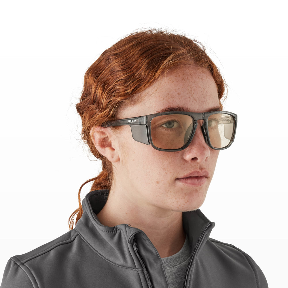 Navigator Frame Riley RILEY Navigator X Smoked Frame Wayfarer Safety Sunglasses with LED Lens