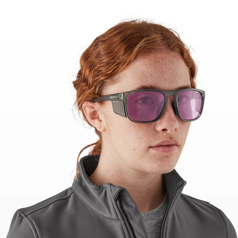 Navigator Frame Riley RILEY Navigator X Smoked Frame Wayfarer Safety Sunglasses with HD Lens