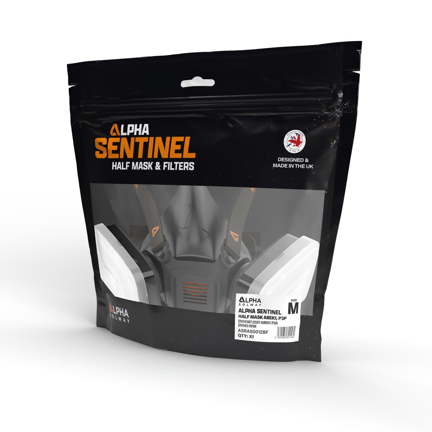 SKYTEC Alpha Sentinel Half-Face Respirator Mask A2 Gas Filters & P3P Combination Filters - Mstore