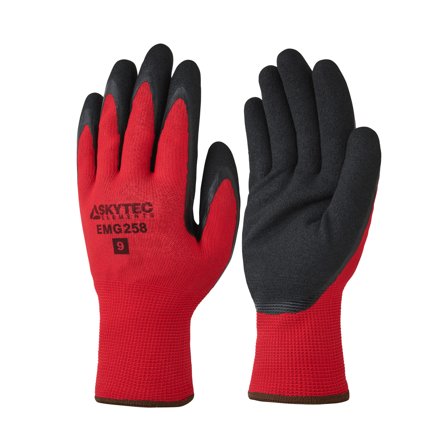 SKYTEC ELEMENTS EMG258 Multi Purpose Sandy Nitrile Coated Palm Safety Grip Gloves - Mstore