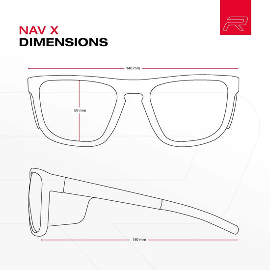 Navigator Frame Riley RILEY Navigator X Smoked Frame Wayfarer Safety Sunglasses with Green ...