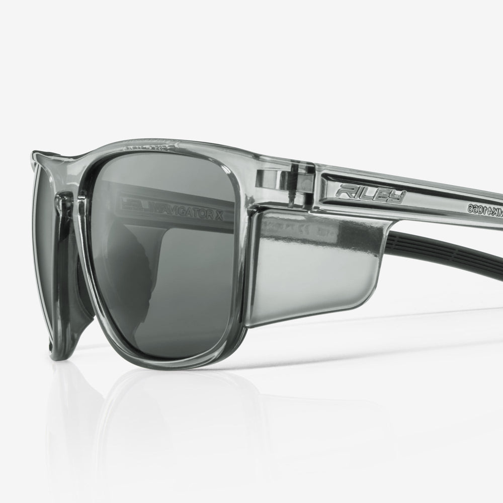 Navigator Frame Riley RILEY Navigator X Smoked Frame Wayfarer Safety Sunglasses with Grey Lens