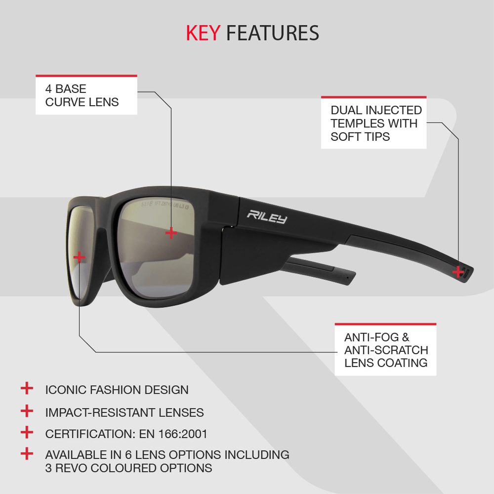 
                  
                    RILEY Navigator Anti - Scratch Safety Sunglasses with Polarised Lens - Mstore
                  
                