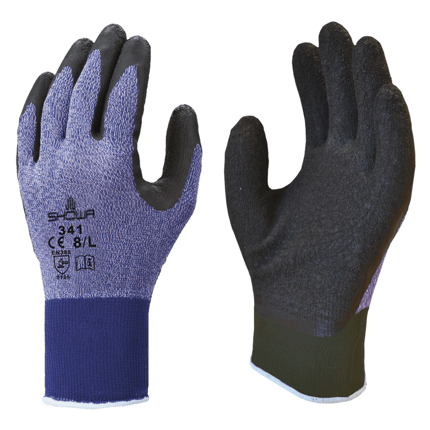 SHOWA 341 Advanced Grip Latex Coated Gardening Work Gloves in Purple - Mstore
