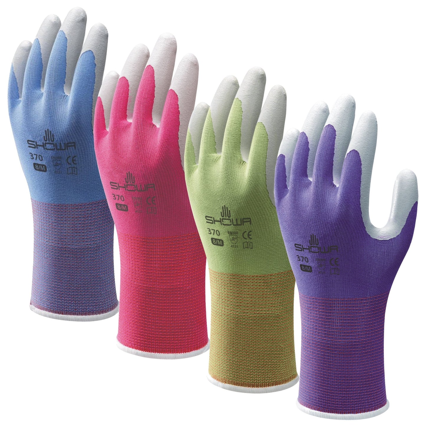 SHOWA 370 Lightweight Gardening Multi Purpose Grip Safety Gloves (PACK of 4 PAIRS) - Mstore