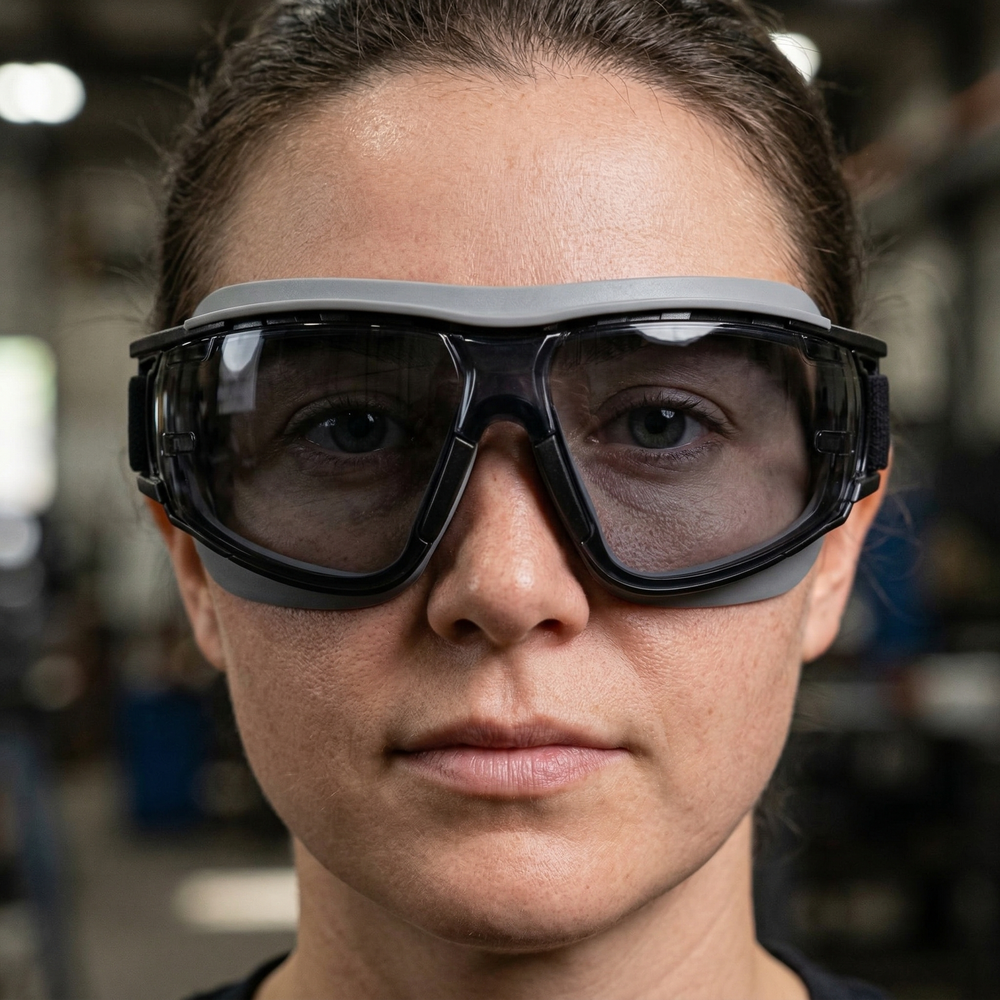 RILEY Sparta Compact Safety Goggles with Detachable Band with Grey Len